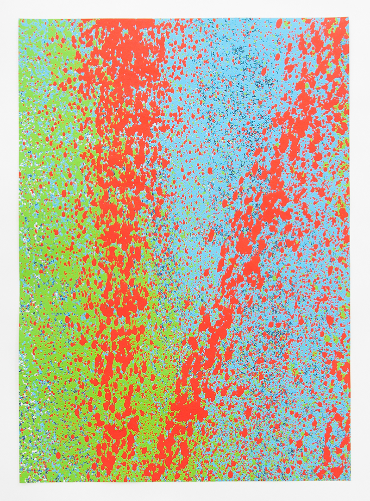 Spatter Piece #10, 2019. 50 x 70 cm