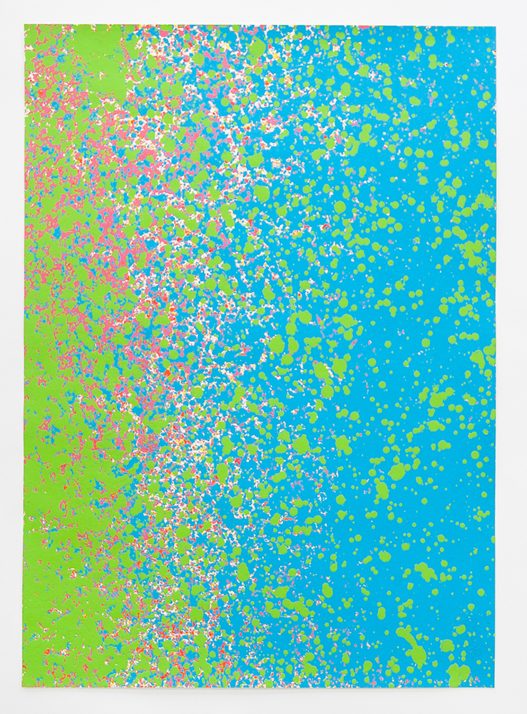 Spatter Piece #12, 2019. 50 x 70 cm
