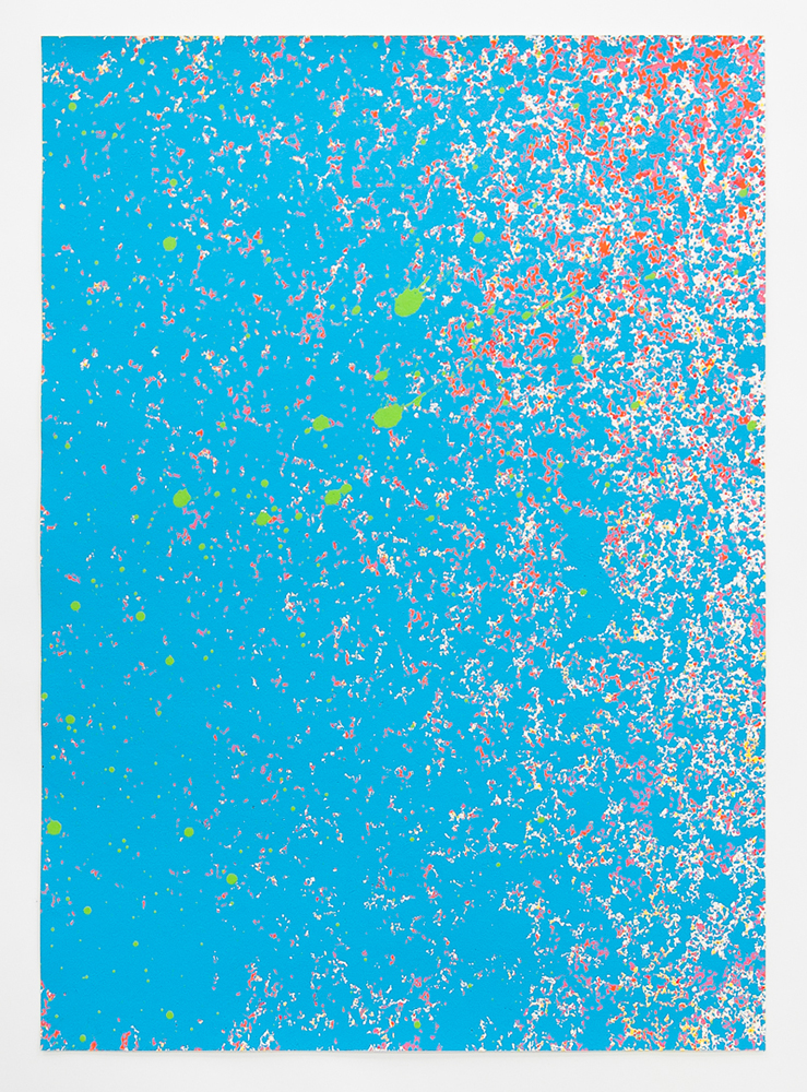 Spatter Piece #15, 2019. 50 x 70 cm